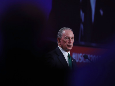 Former New York City Mayor Michael Bloomberg addresses the United States Conference of Mayors at the Fountainebleau Hotel on June 26, 2017, in Miami Beach, Florida.