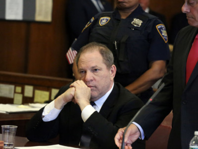 Harvey Weinstein appears at his arraignment in Manhattan Criminal Court on July 9, 2018, in New York City.