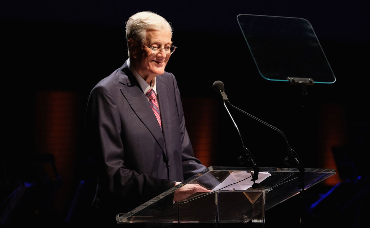 David H. Koch accepts the Laureate Award at the Lincoln Center Spring Gala at Alice Tully Hall on May 2, 2017, in New York City.