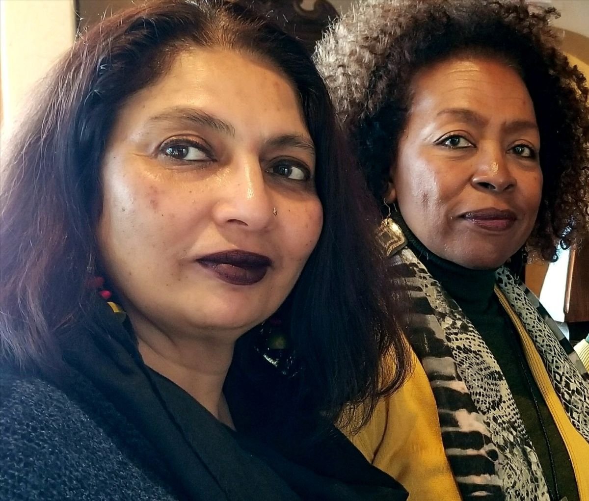 The editors of Feminist Freedom Warriors, Chandra Talpade Mohanty (left) and Linda E. Carty.