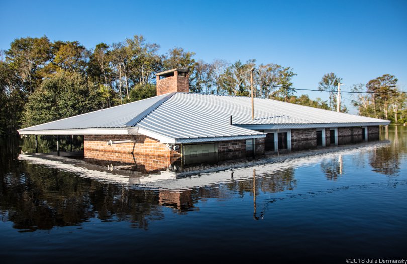 Flooded house in Socastee, South Carolina.