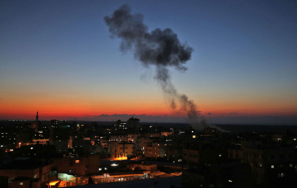 Smoke billows following Israeli airstrikes targeting Rafah in the southern Gaza Strip, near the border with Egypt, on November 12, 2018. "Israel is once again looking to instigate a war on Gaza," Yousef Munayyer, executive director of the US Campaign for Palestinian Rights, wrote on Twitter.