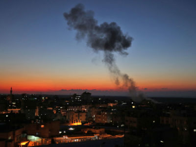 Smoke billows following Israeli airstrikes targeting Rafah in the southern Gaza Strip, near the border with Egypt, on November 12, 2018. "Israel is once again looking to instigate a war on Gaza," Yousef Munayyer, executive director of the US Campaign for Palestinian Rights, wrote on Twitter.