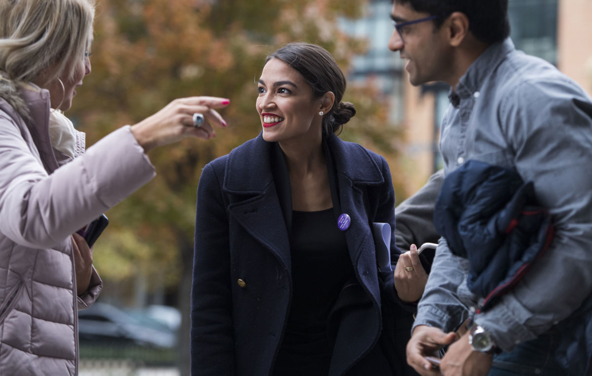 Rep.-elect Alexandria Ocasio-Cortez arrives for New Member Orientation at the Courtyard Marriott in SE, on November 13, 2018.
