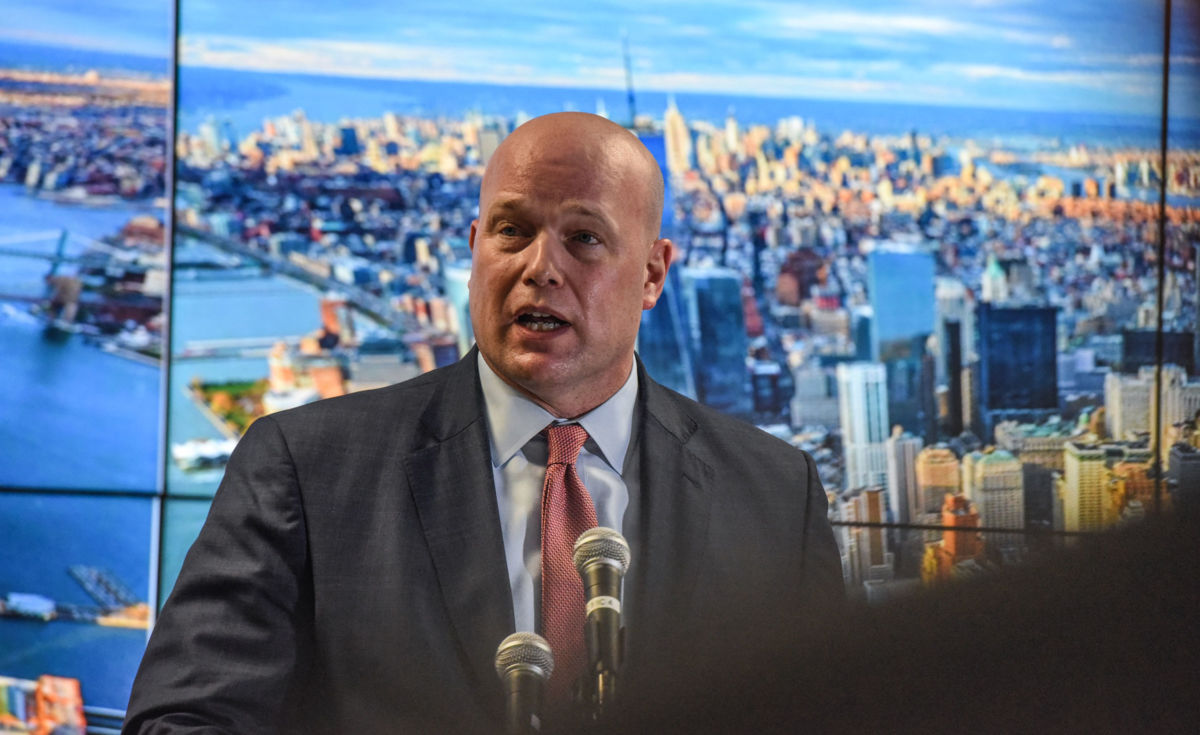 Acting Attorney General Matthew Whitaker delivers remarks to the Joint Terrorism Task Force on November 21, 2018, in New York City.