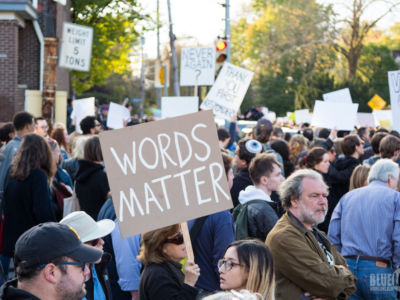 Residents of Squirrel Hill, Pittsburgh, gathered on October 30, 2018, to mourn the loss of those shot at Tree of Life.