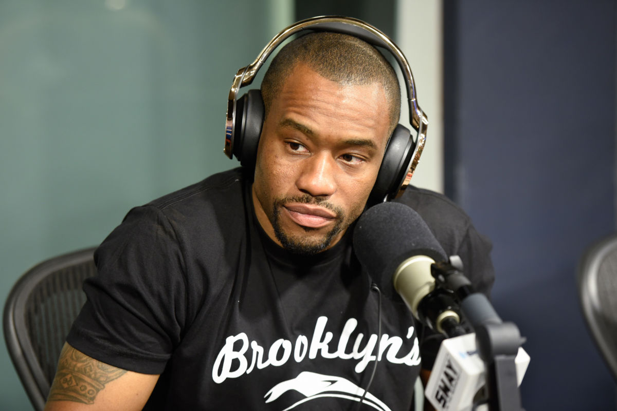 Marc Lamont Hill visits "Sway In The Morning" on Eminem's Shade 45 channel with Sway Calloway at SiriusXM Studio on August 1, 2016, in New York City.