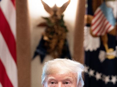 President Trump makes a statement to the press after a meeting with governors-elect in the Cabinet Room of the White House December 13, 2018, in Washington, DC.