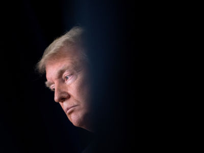 President Trump listens during a signing ceremony for the Agriculture Improvement Act of 2018 on December 20, 2018, in Washington, DC.