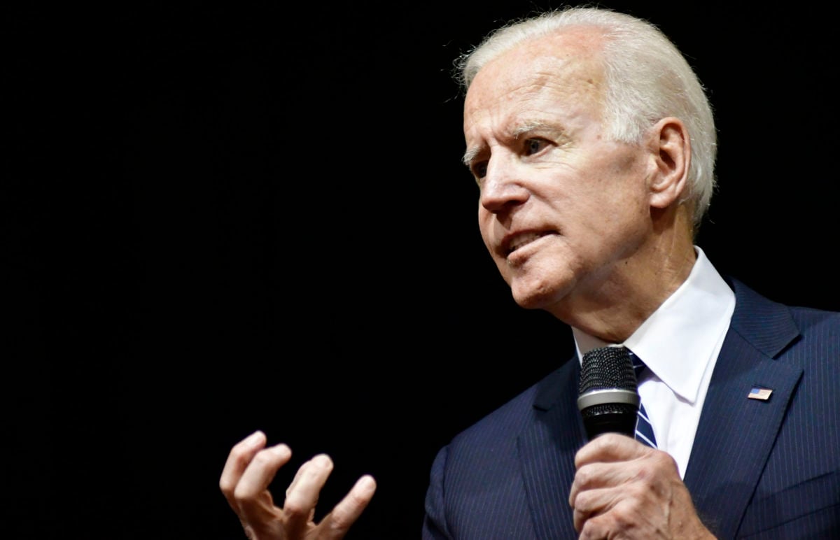 Joe Biden delivers a speech at Saint Josephs University in Philadelphia, Pennsylvania, on April 24, 2018.