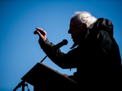 Sen. Bernie Sanders (I-VT) addresses the crowd during the annual Martin Luther King Jr. Day at the Dome event on January 21, 2019, in Columbia, South Carolina.