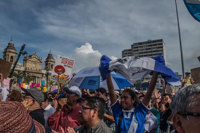 A citizen protest calls for Otto Pérez Molina to step down in Guatemala in May, 2015. 