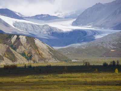 The Gulkana Glacier in the Alaska Range, like most glaciers globally, is losing mass rapidly. Some experts predict that every alpine glacier in the world will be gone by 2100.