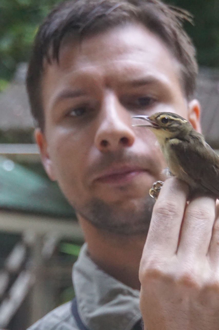 Orinthologist Vitek Jirinec at Camp 41. Some bird species in the Amazon have already declined by 95% since the 1980s.