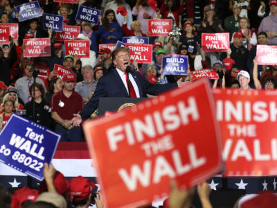 President Donald Trump speaks during a rally at the El Paso County Coliseum on February 11, 2019, in El Paso, Texas.