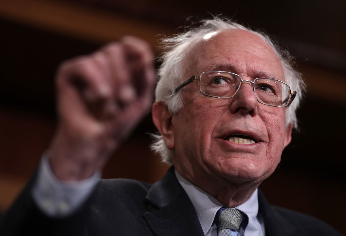 Sen. Bernie Sanders (I-VT) speaks during a press conference at the U.S. Capitol on January 30, 2019, in Washington, D.C.