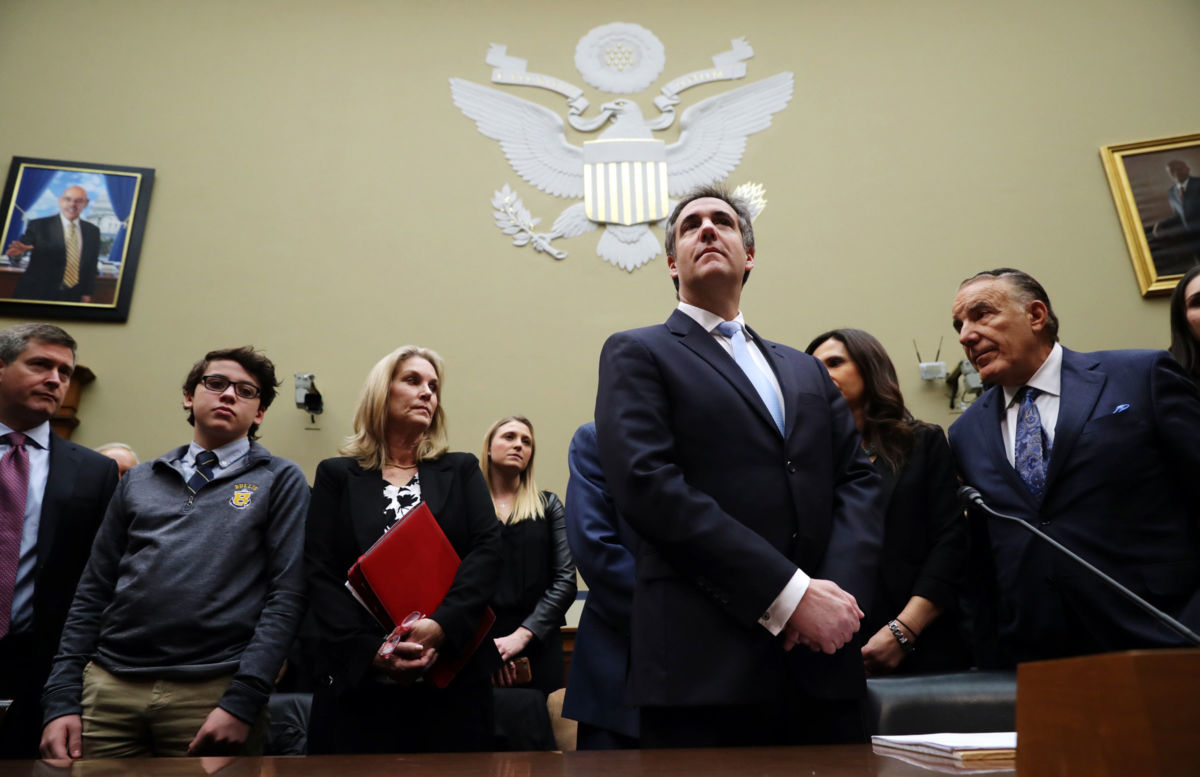 Michael Cohen, the former attorney and fixer for President Trump, arrives to testify before the House Oversight Committee on Capitol Hill, February 27, 2019, in Washington, D.C.