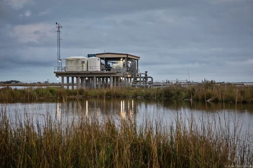 Fossil fuel industry site off Island Road.