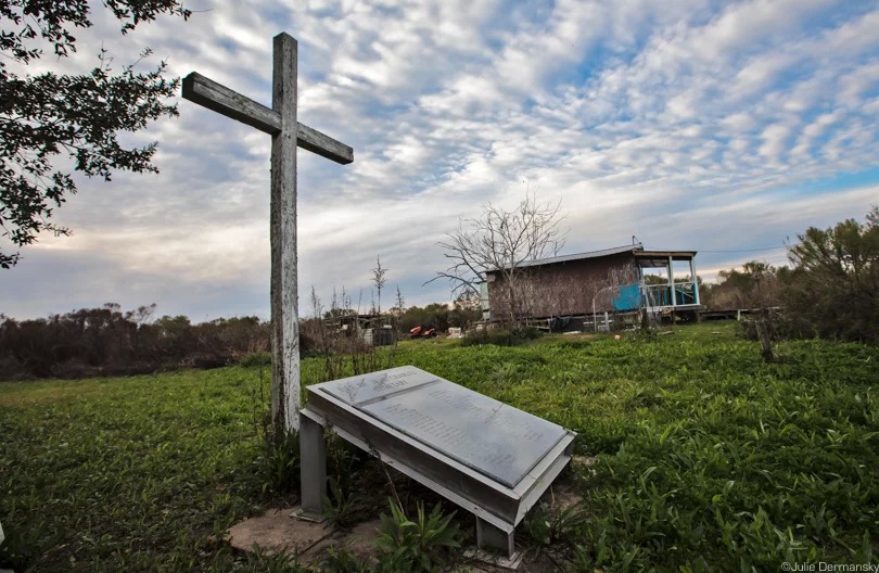 Cemetery on the Isle de Jean Charles.