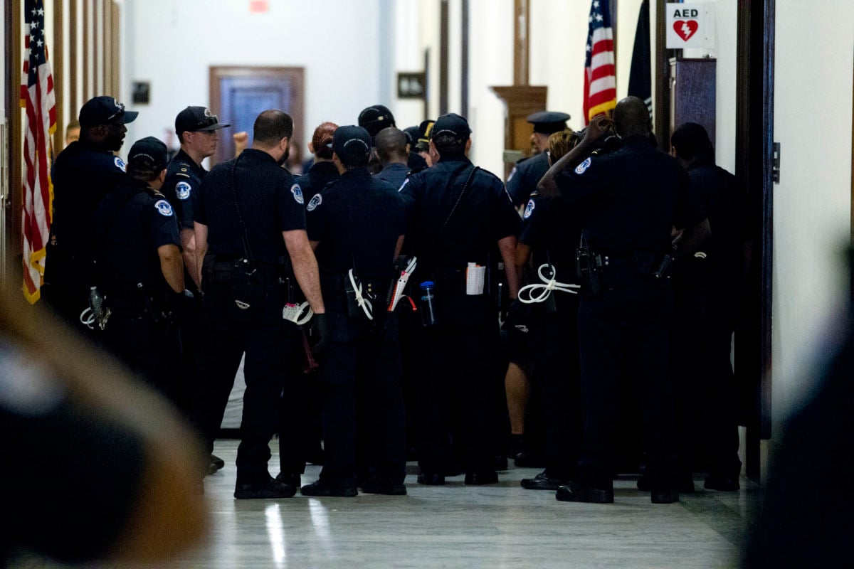 Journalists note that Capitol Police have grown increasingly aggressive toward the press recently.