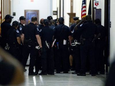 Journalists note that Capitol Police have grown increasingly aggressive toward the press recently.