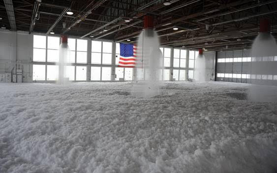 A routine foam test at Mountain Home AFB.