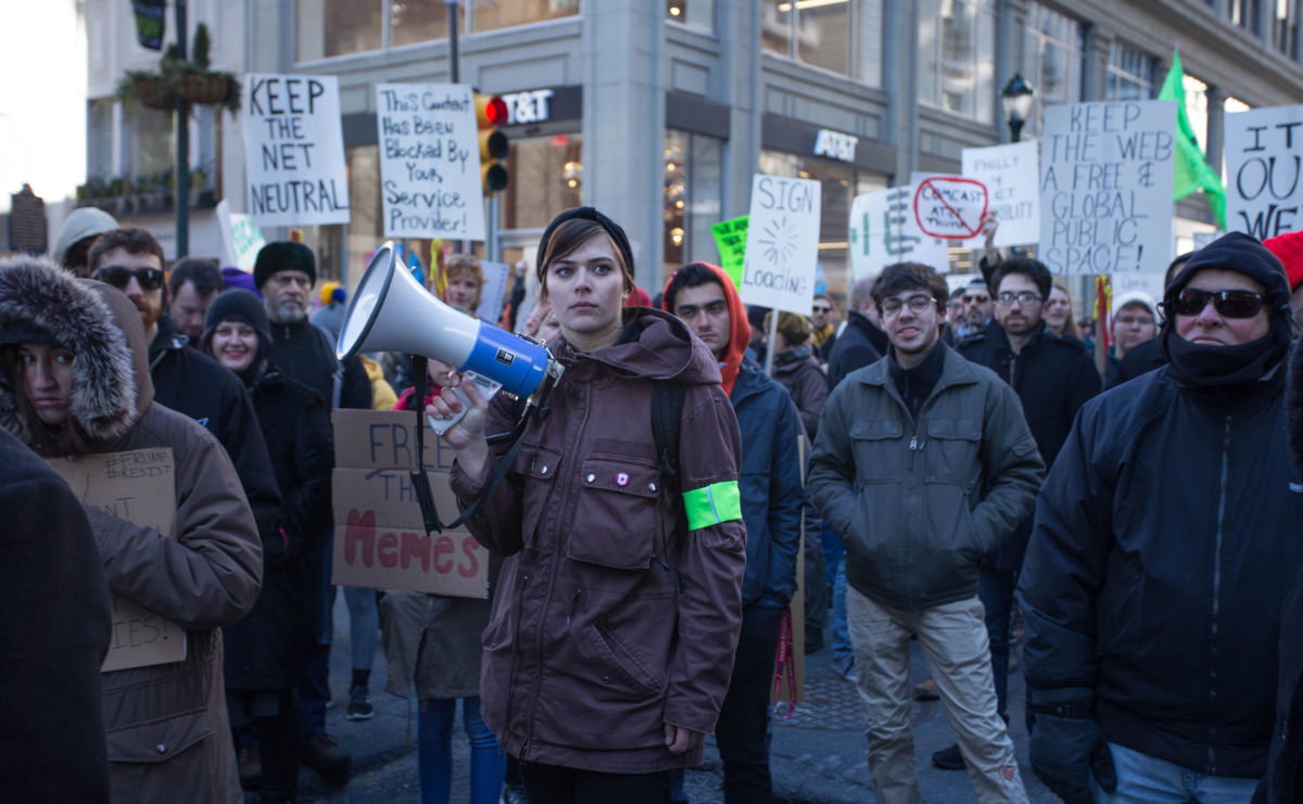 Net neutrality activists rally in Philadelphia