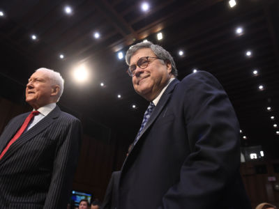 During his Senate confirmation hearings, William Barr refused to say whether he would recuse himself from any role in Robert Mueller's probe but noted he would allow Mueller to complete his investigation.