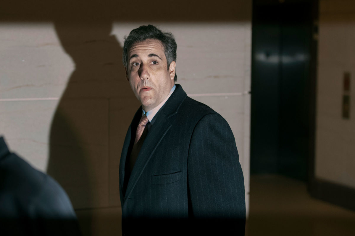 Michael Cohen arrives at House Intelligence Committee at US Capitol.