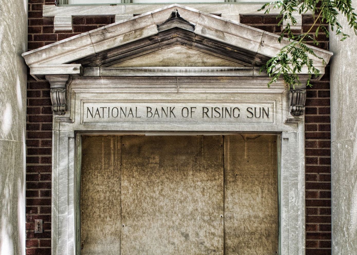 Closed bank in rural Indiana.