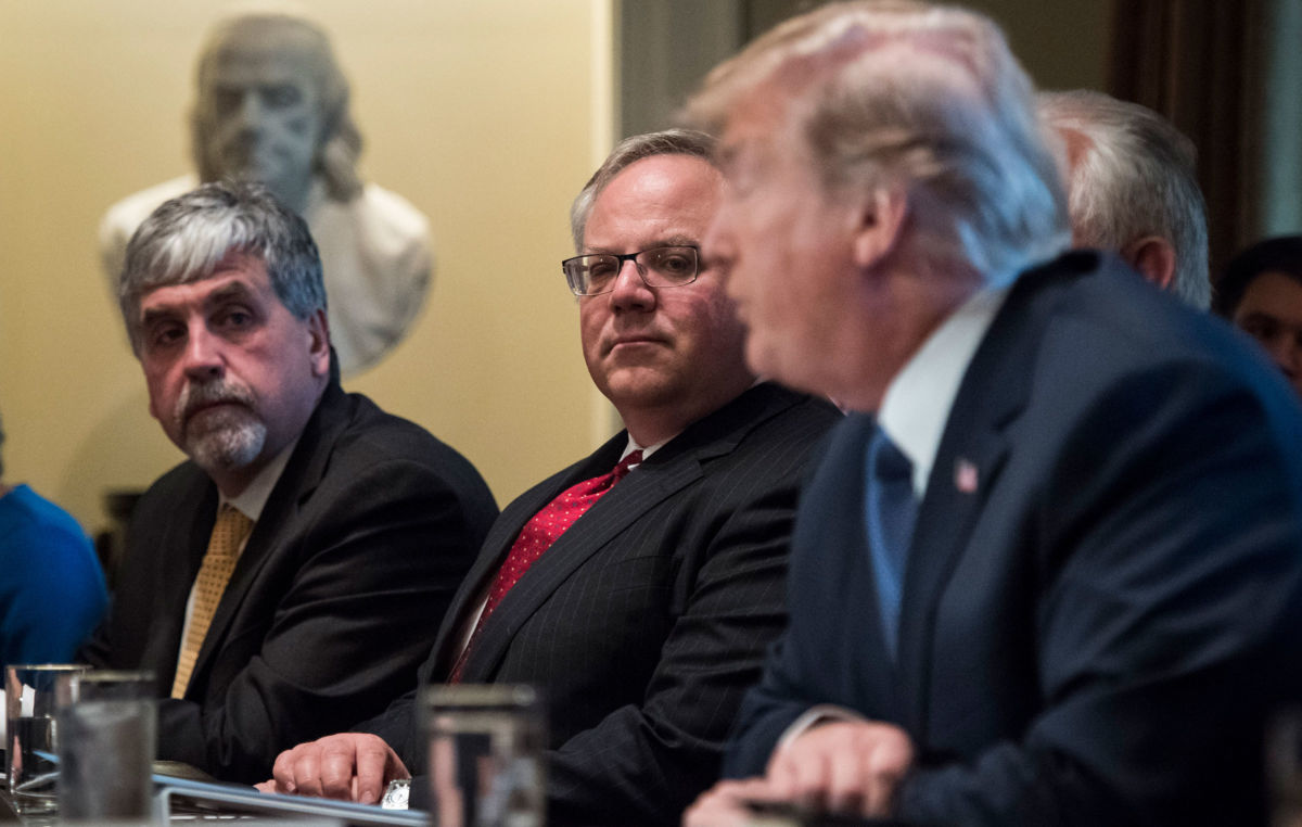 David Bernhardt attends a cabinet meeting at the White House