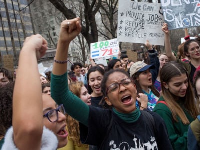 New York City High School students walk out of classes to protest climate change