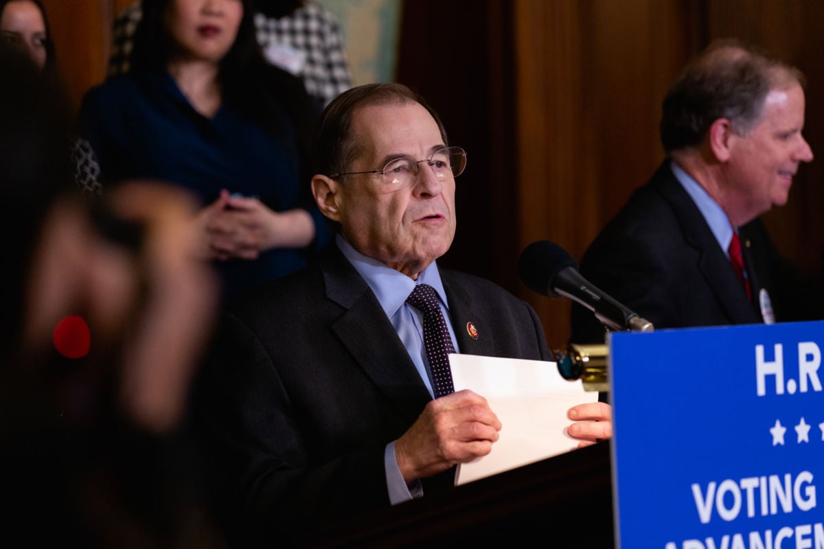 Rep. Jerrold Nadler speaks during a news conference to introduce H.R. 4, Voting Rights Advancement Act, on Capitol Hill in Washington, D.C., on Tuesday, Febuary 26, 2019.