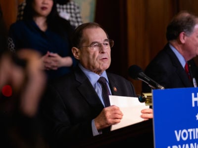 Rep. Jerrold Nadler speaks during a news conference to introduce H.R. 4, Voting Rights Advancement Act, on Capitol Hill in Washington, D.C., on Tuesday, Febuary 26, 2019.