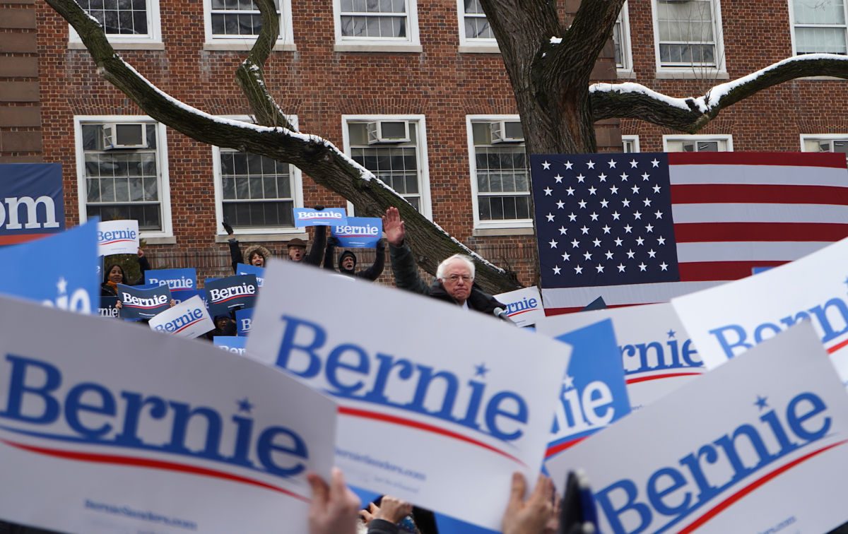 Senator Bernie Sanders launched his 2020 presidential campaign at his alma mater, Brooklyn College, in his hometown Brooklyn, New York, on March 2, 2019.