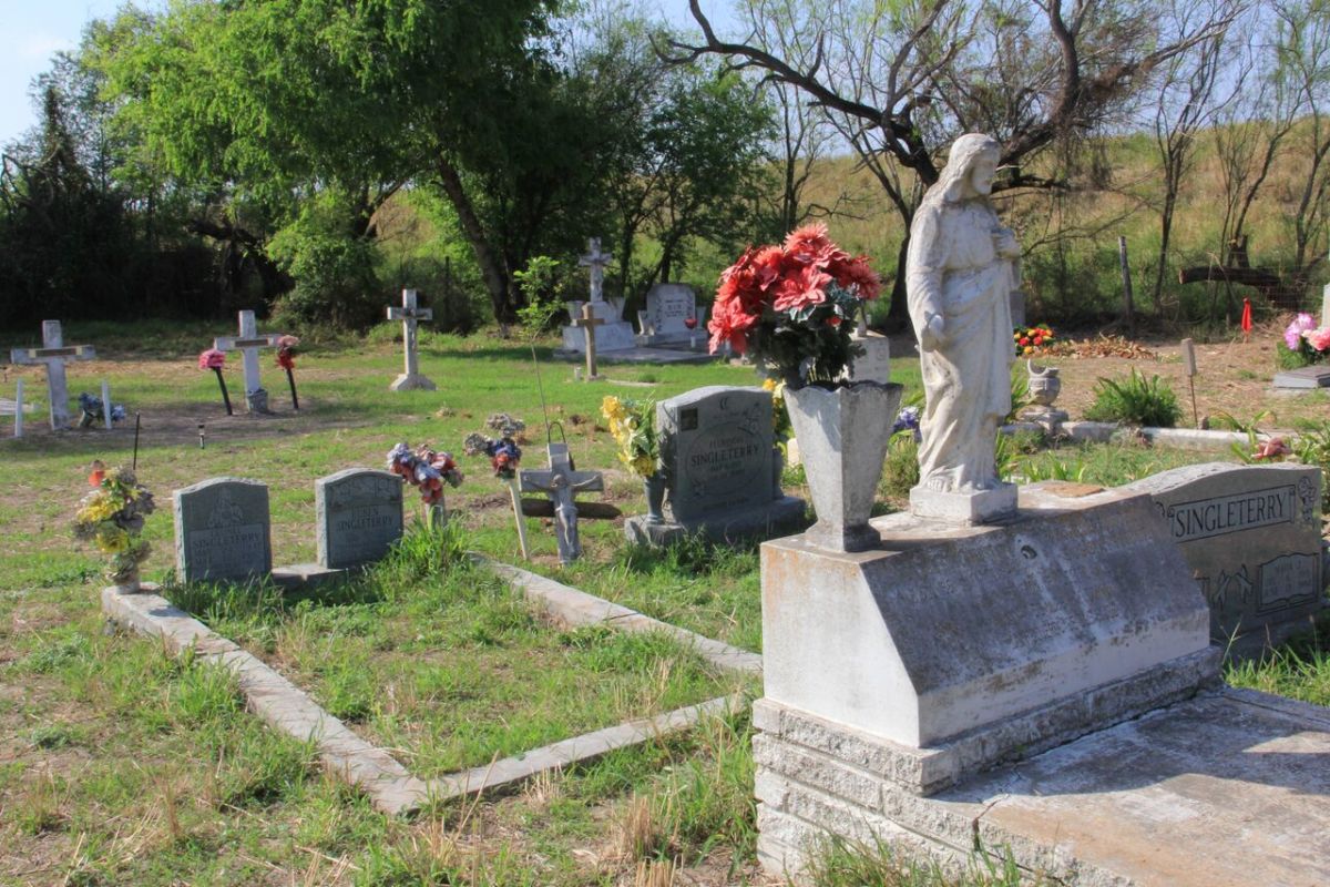 Headstones at the Eli Jackson Cemetery in San Juan, Texas, on March 1, 2019.