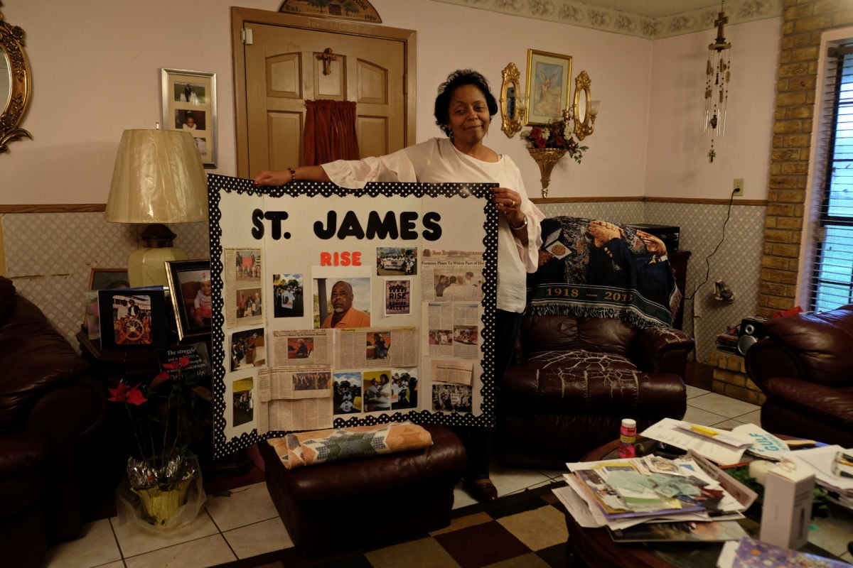 RISE St. James founder Sharon Lavigne in the living room of her home in the 5th District of St. James Parish. Lavigne wants to know why local officials designated her community as "industrial" and "residential/future industrial" in a 2014 future land-use plan.