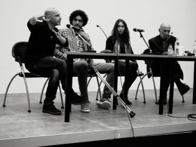 Boycott, Divestment and Sanctions (BDS) activists Ronnie Barkan, Majed Abusalama and Stavit Sinai speak with international law professor Richard Falk.