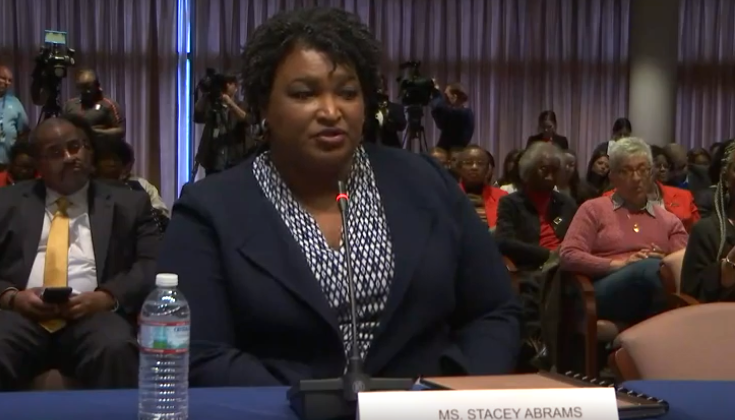 On Feb. 19, former Democratic gubernatorial nominee Stacey Abrams of Georgia testified at an Atlanta field hearing held by the House Subcommittee on Elections, which is documenting voter suppression as part of an effort to restore the Voting Rights Act.