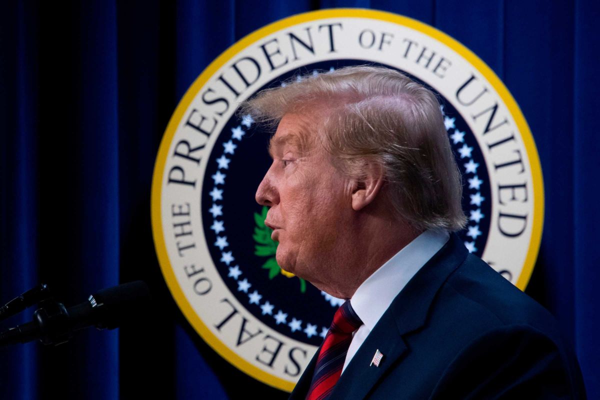 President Trump speaks at the White House on April 17, 2019, in Washington, D.C.