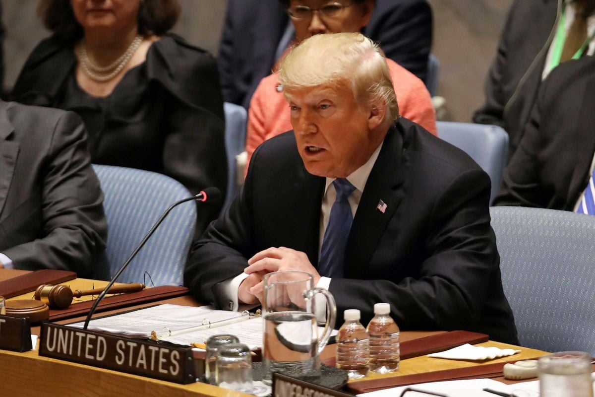 President Trump chairs a United Nations Security Council meeting on September 26, 2018, in New York City.