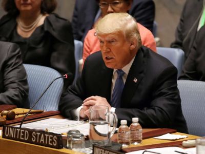 President Trump chairs a United Nations Security Council meeting on September 26, 2018, in New York City.