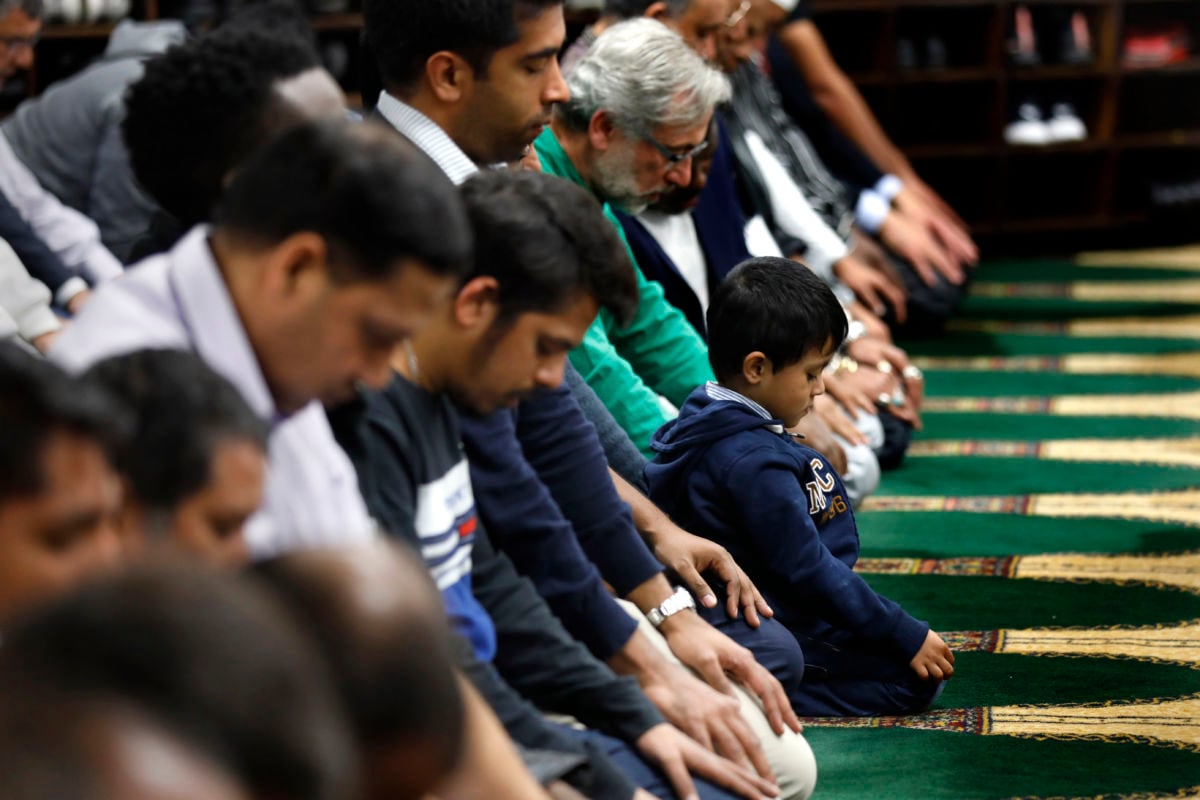 Muslims come together in prayer at The Islamic Center of Los Angeles one day after the shooting in a mosque in New Zealand killed 49 people.