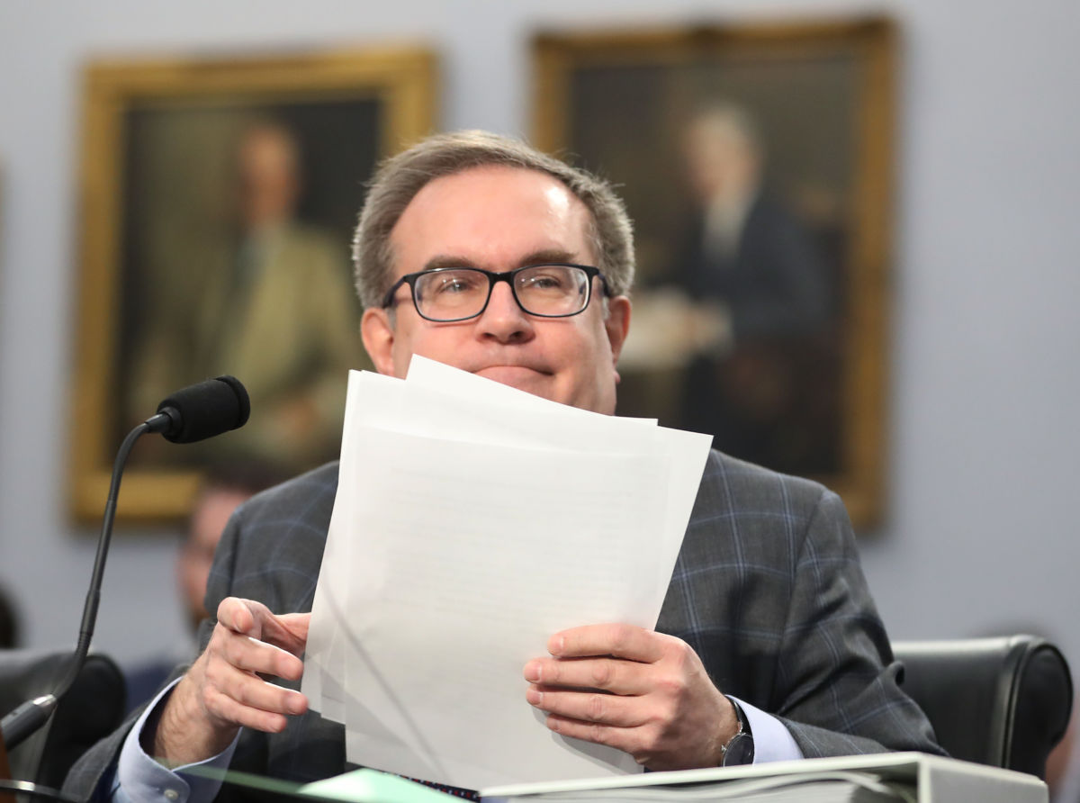 EPA Administrator Andrew Wheeler testifies during a House Appropriations Subcommittee hearing regarding President Donald Trump’s FY2020 budget for the Environmental Protection Agency, on April 2, 2019, in Washington, D.C.