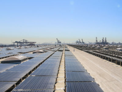 A rooftop solar project took in San Pedro at the Port of Los Angeles.