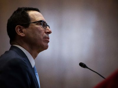 U.S. Secretary of Treasury Steve Mnuchin testifies at a Financial Services and General Government Subcommittee hearing on the proposed budget estimates and justification for FY2020 for the Treasury Department at the U.S. Capitol on May 15, 2019, in Washington, D.C.