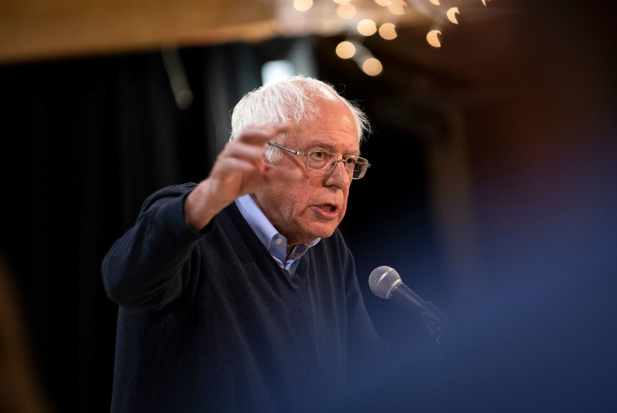 Sen. Bernie Sanders speaks during a town hall at the Fort Museum on May 4, 2019, in Fort Dodge, Iowa.