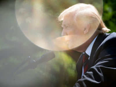 President Trump speaks in the Rose Garden of the White House in Washington, D.C., on May 16, 2019.