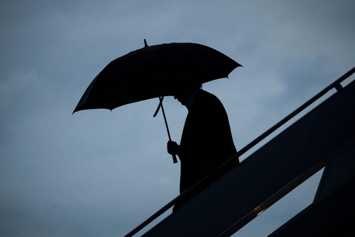 President Trump steps off Air Force One at Andrews Air Force Base on May 30, 2019, in Maryland.