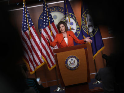 Speaker of the House Nancy Pelosi answers questions during her weekly news conference at the U.S. Capitol, June 5, 2019, in Washington, D.C.